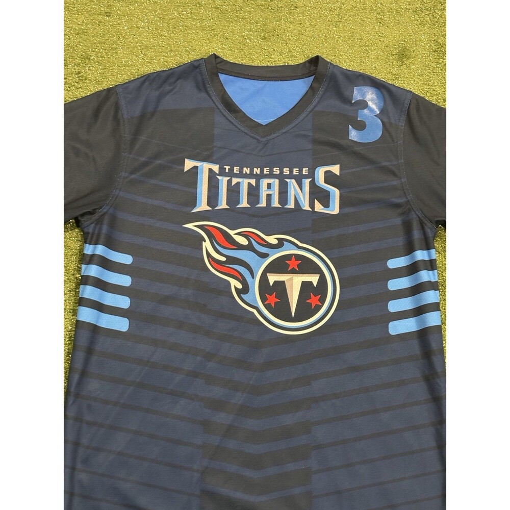 Tennessee Titans NFL Mens Blue Polyester jerseys Size large double sided NWOT